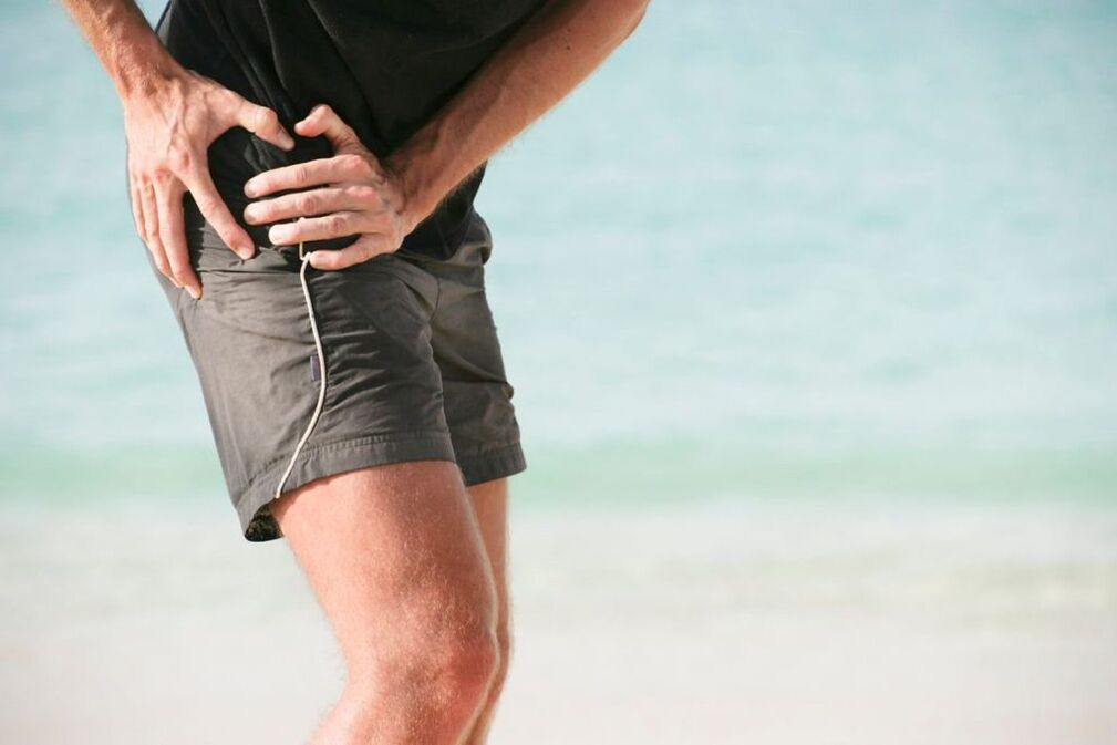 pain when walking in the hip area - a symptom of hip arthrosis