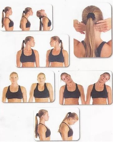 Gymnastics to her neck